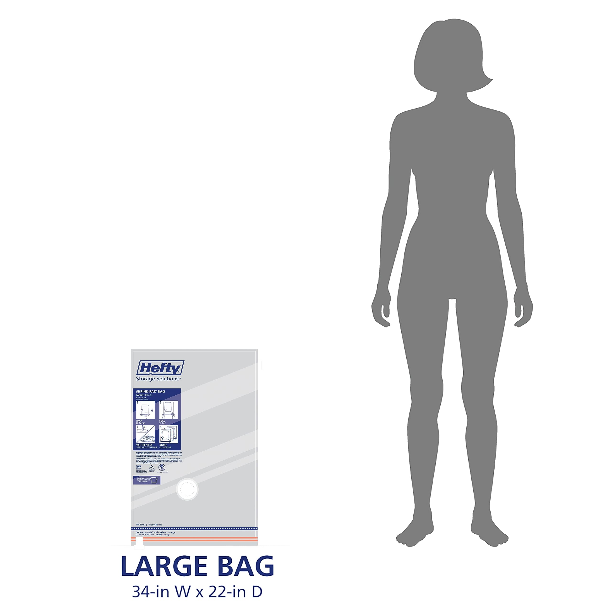 Hefty Shrink-Pak 4 Large Heavy Duty Bags
