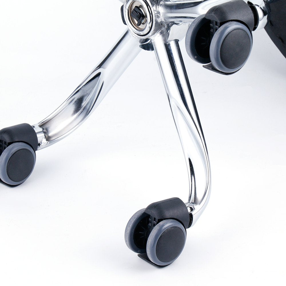 Round Swivel Beauty Stool Adjustable PU Leather Seat (White / Φ14")