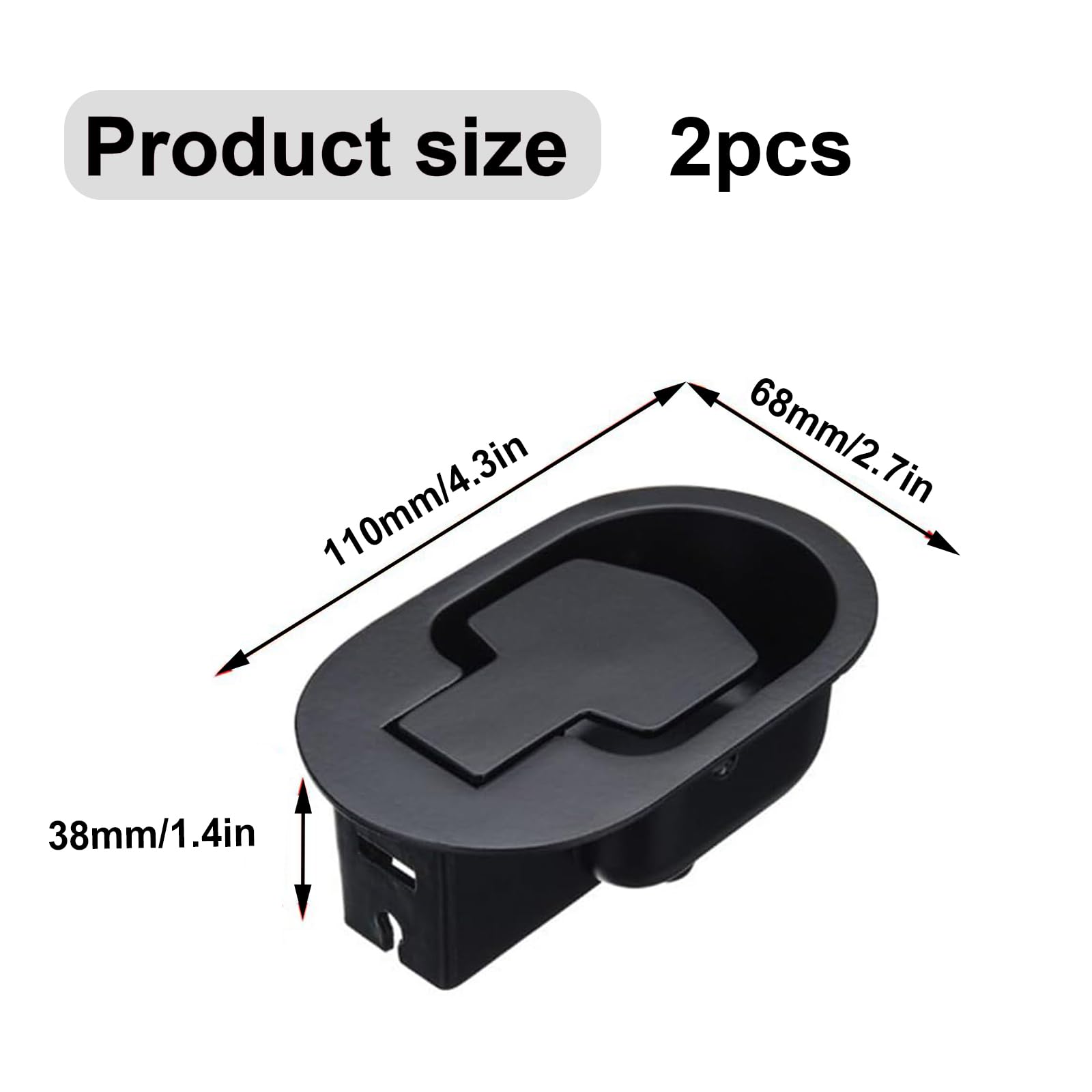Buaak 2PCS Recliner Chair Parts, Aluminum Pull Recliner Handle, Universal Recliner Release Pull Handle Replacement Parts
