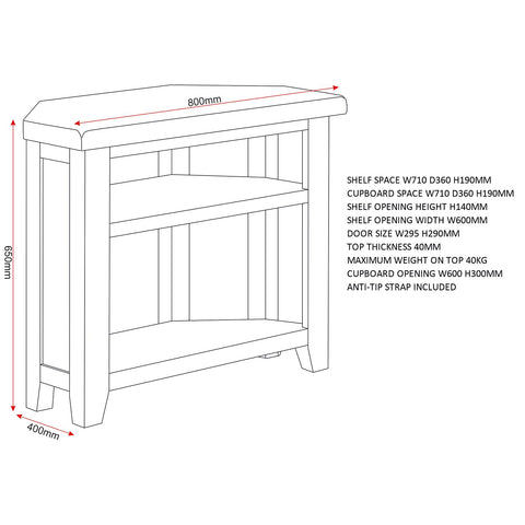 Seconique Windsor Corner Tv Unit in Natural Oak