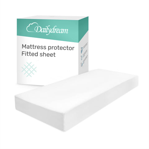 Dailydream Waterproof Mattress Protector, Fitted Sheet Format, Breathable, 200 x 200 cm, White