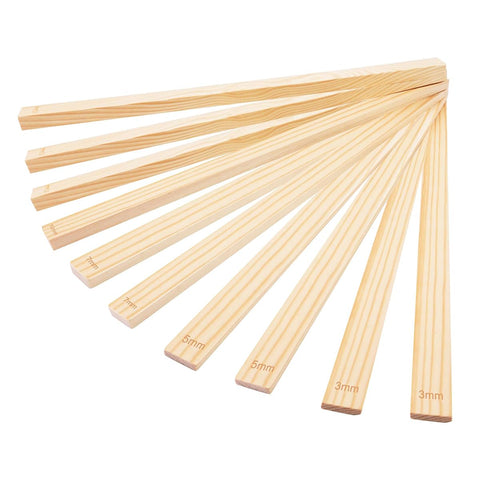 VOANZO 8 Pack Wooden Pottery Rolling Pin Guides Clay Rolling Pin Thickness Guides Pottery, Ceramic