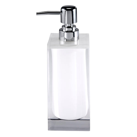 IZOD Resin Bathroom Essentials, White, Lotion Pump/Soap Dispenser