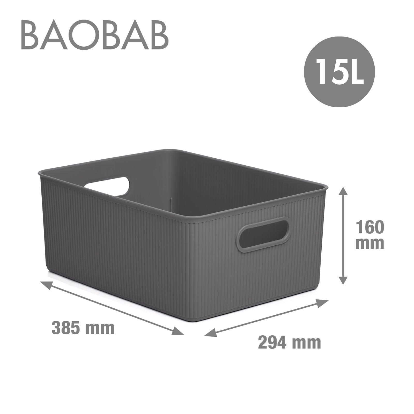 TATAY Storage Basket Baobab BPA-Free Compact Versatile Design