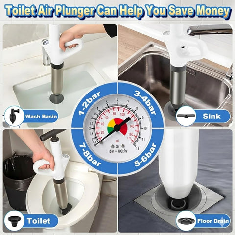 Toilet Unblocker Heavy Duty, Drain Unblocker, Sink Plunger (Off-white)