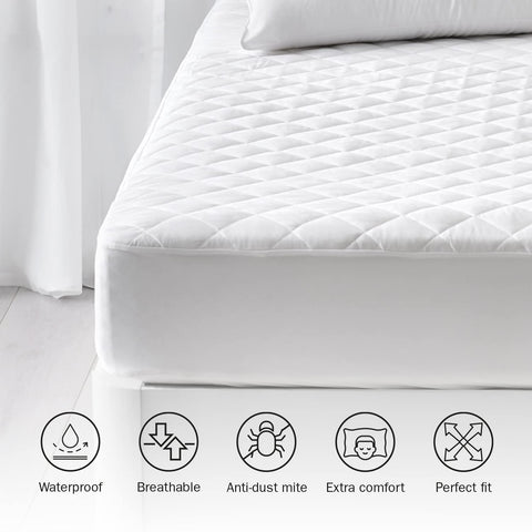 Pikolin Home - Pack of 2 Waterproof Mattress Protectors Quilted and Breathable Silktouch, Oeko-Tex Certified, for 150 cm Beds, up to 32 cm High