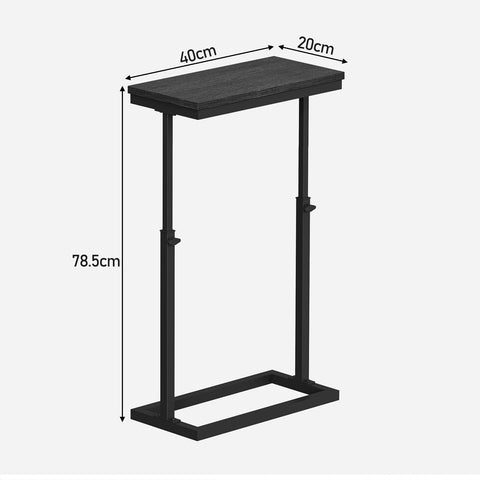 TUTOTAK End Table, Side Table, Tall Couch Table, Sofa Table, Living Room, Bed Room, Black TB01BK083EU
