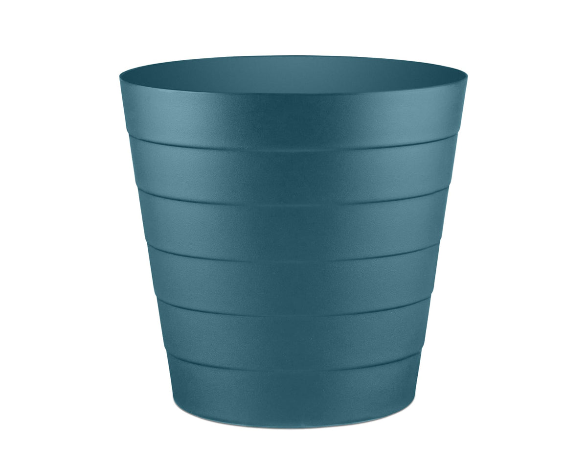 Zuvo Waste Paper Bin 5L, Wave Design Bin for Bedroom and Office, Navy Blue