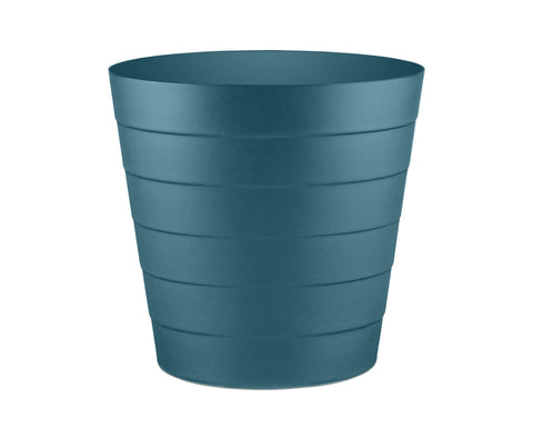 Zuvo Waste Paper Bin 5L, Wave Design Bin for Bedroom and Office, Navy Blue