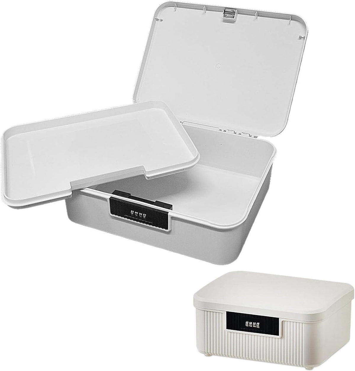 ABS Medicine Lock Box with Combination Code - Childproof Storage Organiser for Medicine, Snacks, Documents, Jewelry, Sewing, Portable