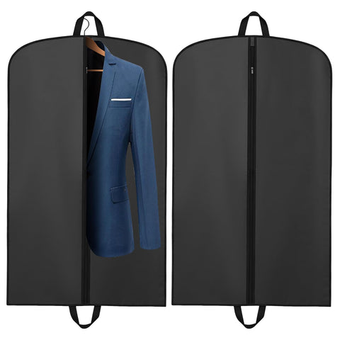 2Pcs Suit Bag, PEVA Suit Carriers for Men with Handles, Travel Garment Bags