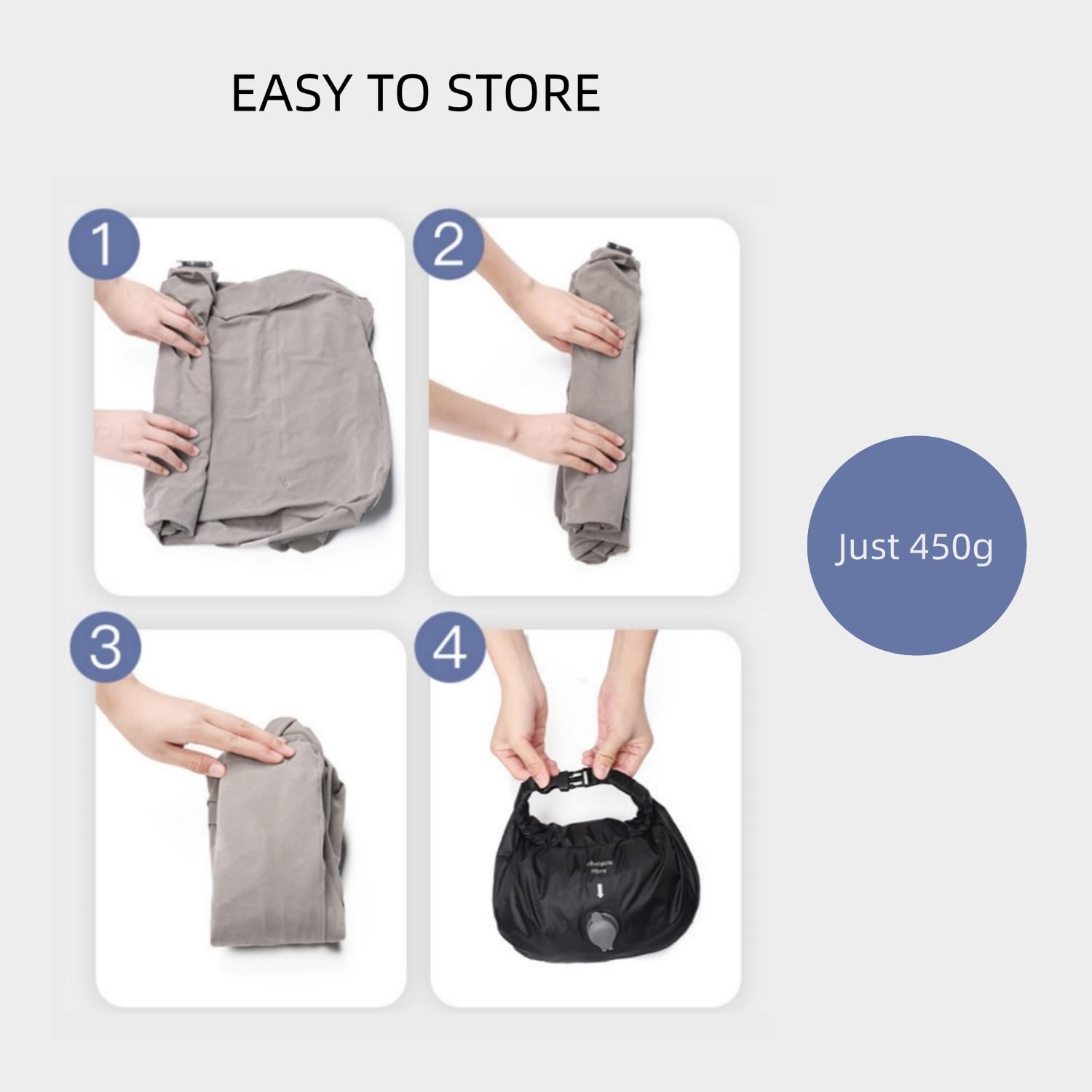 Inflatable Foot Rest Pillow with Fast Air Pump Bag (6s), 450 g Lightweight