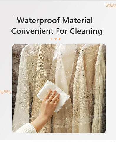 JT2D Garment Clothes Cover for Wardrobe Storage Large Clothes Rail Cover Hanging Rack Protector clothes dustproof clothes rail cover for Storage