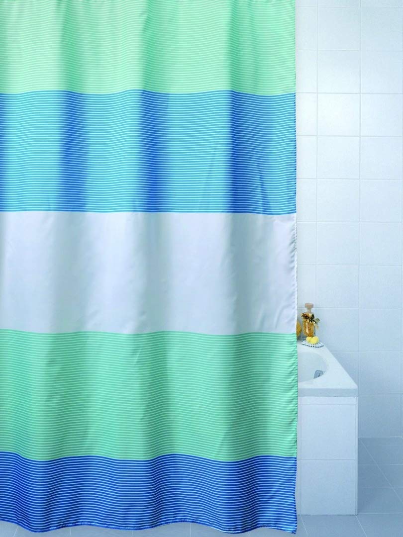 Horizon Polyester Shower Curtain Blue