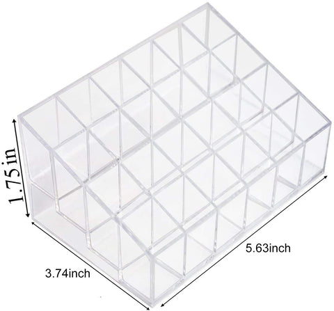 Shiwaki 24 grid transparent plastic storage box household small items storage box transparent crystal box item display stand