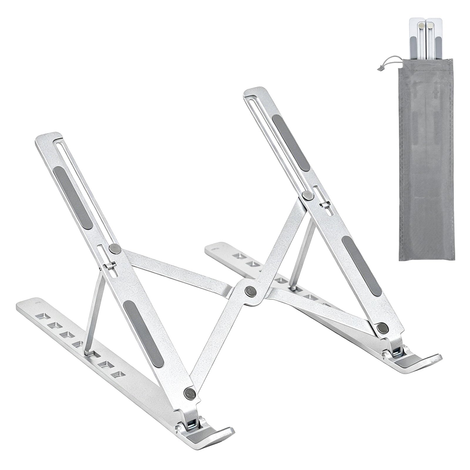 SAYEEC Laptop Stand for Desk Portable Laptop Riser 7 Angles Ergonomic Adjustable Computer Stand Aluminum Foldable Laptop Stands Ventilated Cooling