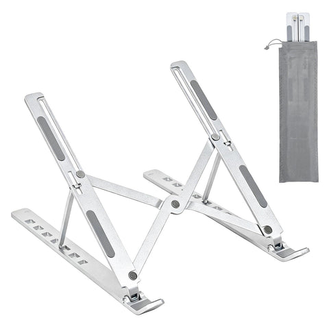 SAYEEC Laptop Stand for Desk Portable Laptop Riser 7 Angles Ergonomic Adjustable Computer Stand Aluminum Foldable Laptop Stands Ventilated Cooling