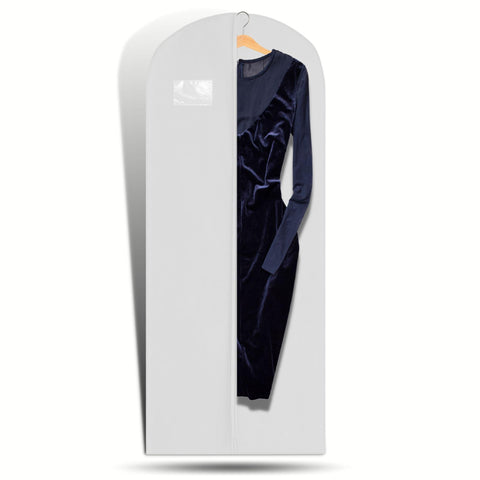 Hoesh UK Women White 72 Inches Breathable Bridesmaids Long Zip Wedding Gown Dress Travel Storage Garment Cover Bag
