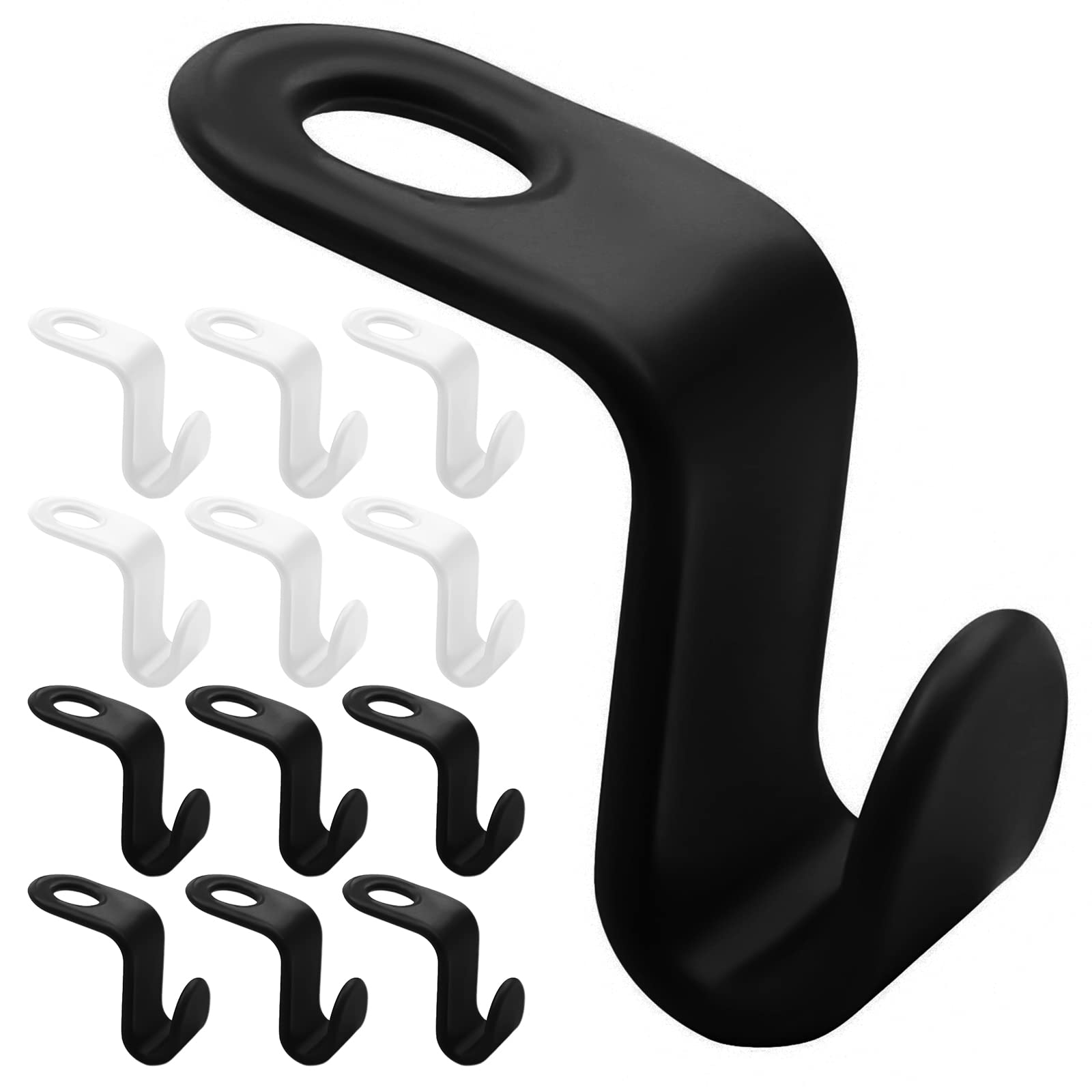 Sinofort 60Pcs Space Saver Clothes Hanger Connector Hooks, White & Black