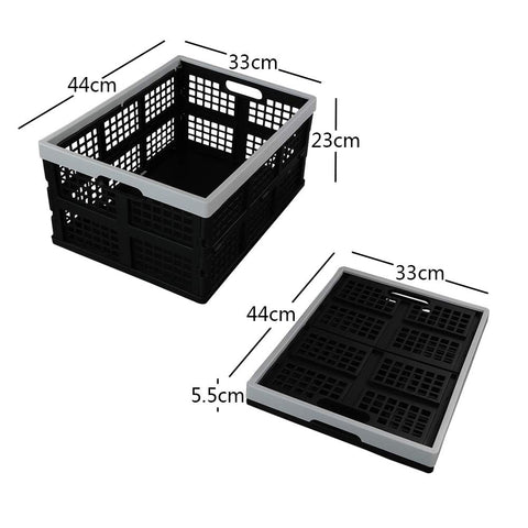 Gitany 3-Pack Collapsible Crates For Storage, Foldable Plastic Crate Basket