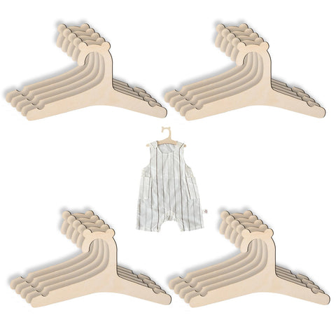 PEAPIN 20PCS Cute Bear Shaped Baby Hangers Wooden Baby Hangers