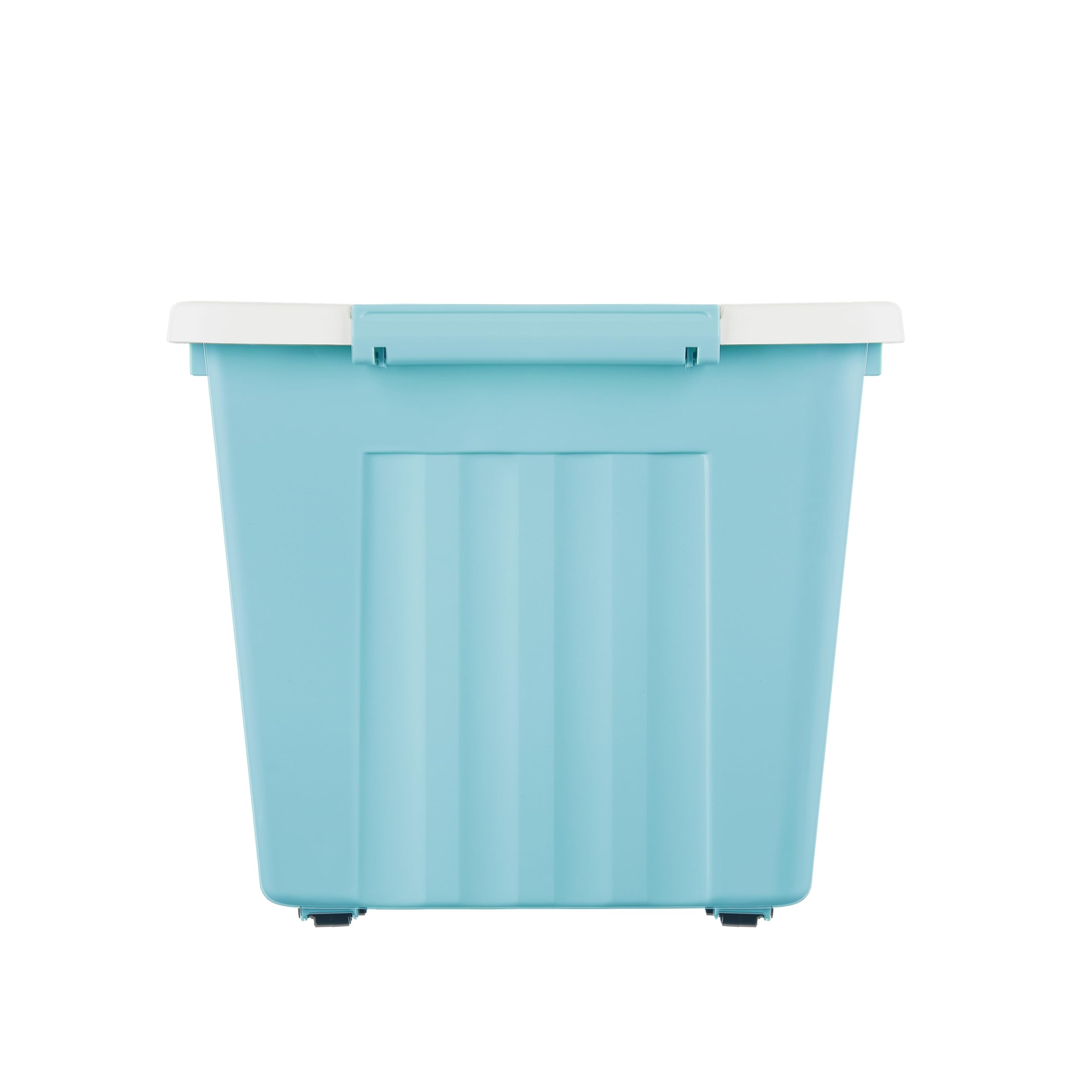 Cetomo 80L*3 Storage Boxes with Lids, Plastic Storage Box with Wheels and Secure Side Latches, Stackable & Nestable Organizer for Home, Office