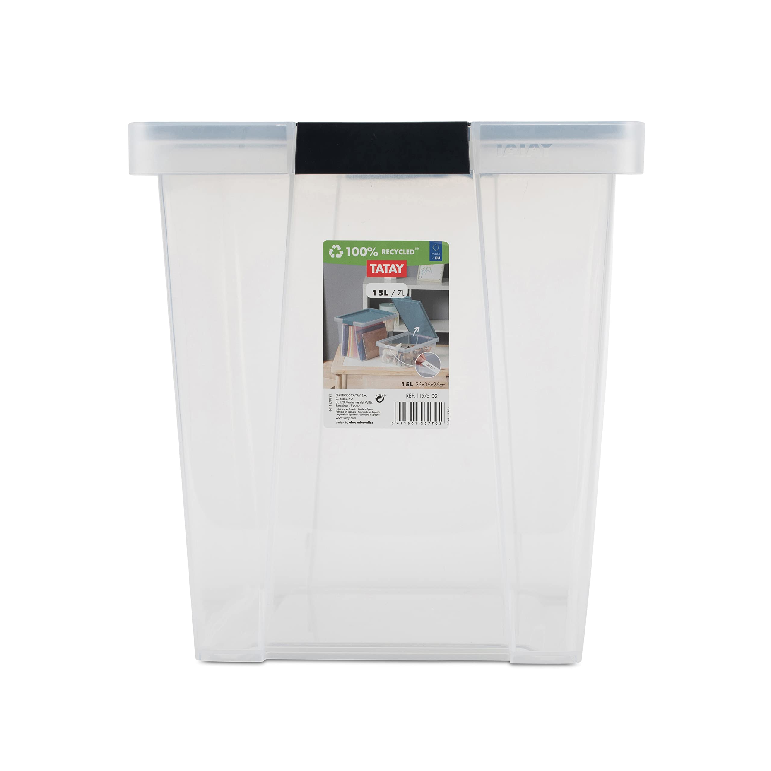 TATAY Storage Box BPA-Free Stackable Design Lid with Hinges Included