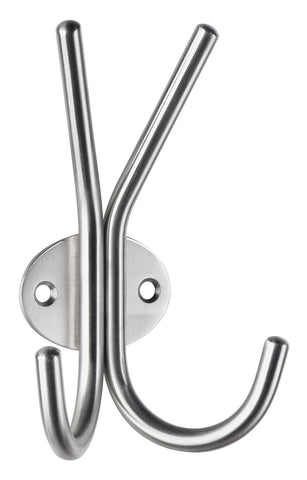 Alco 2846 Double Coat Hook Stainless Steel Approx. 13 cm, silver