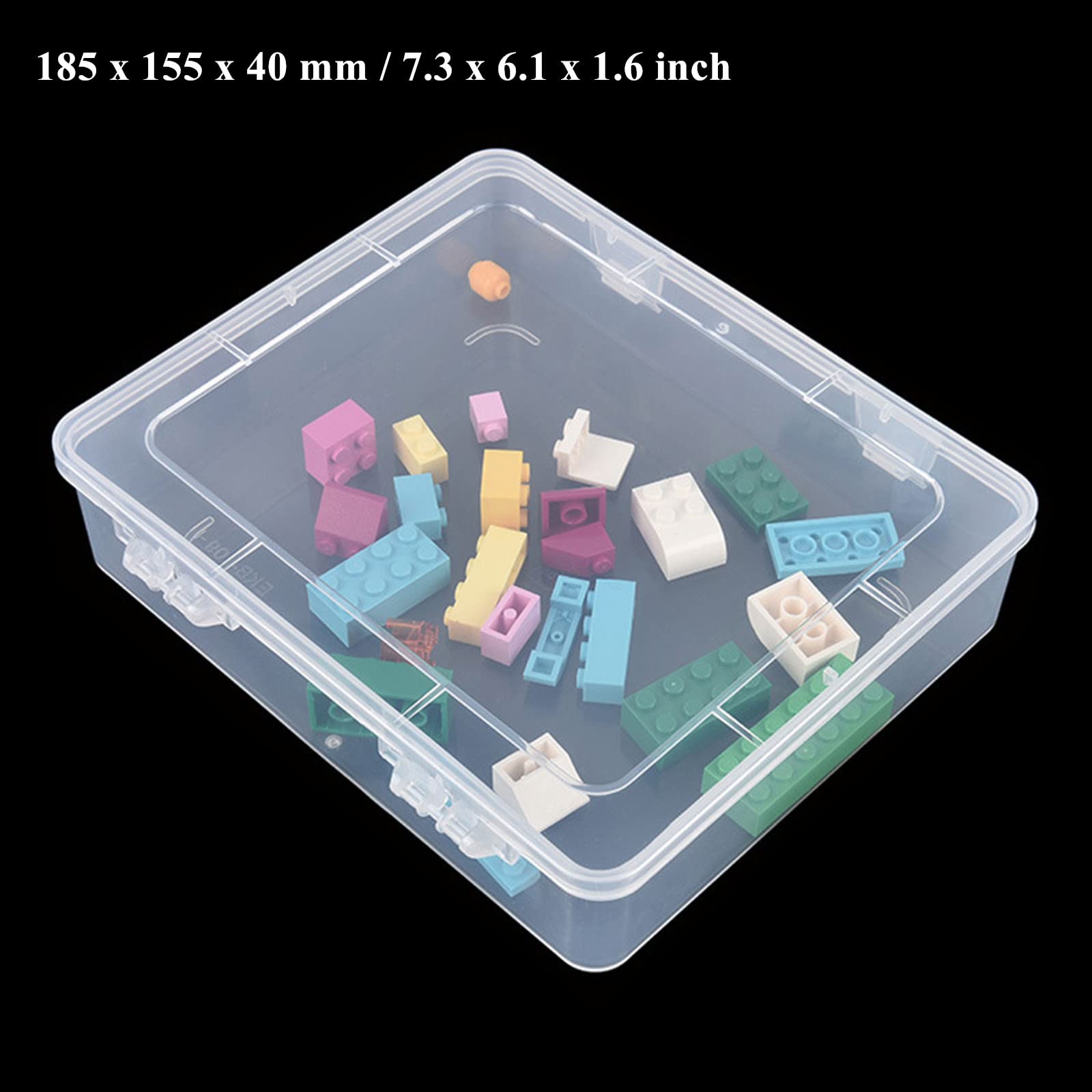 Thintinick 28 Pack Rectangular Mixed Sizes Clear Plastic Storage Containers
