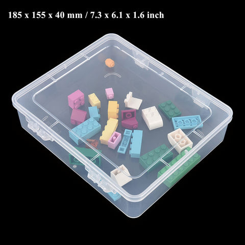 Thintinick 28 Pack Rectangular Mixed Sizes Clear Plastic Storage Containers
