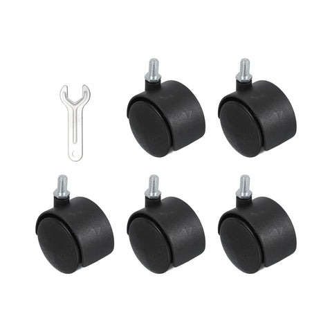 PATIKIL Office Chair Wheels Replacement 2", 8 Pcs Nylon Heavy Duty Office Furniture Casters Wheels with Wrench Universal Wheel for Hardwood Floor