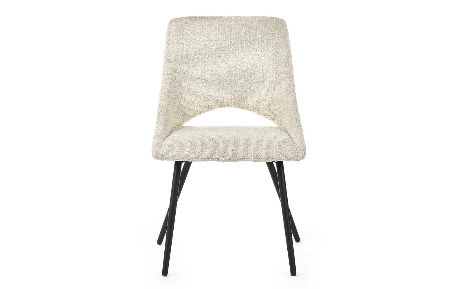Julian Bowen Iris Dining Chairs, Set of 2, Ivory - H84 x W52 x D61cm