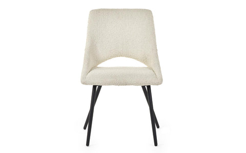 Julian Bowen Iris Dining Chairs, Set of 2, Ivory - H84 x W52 x D61cm