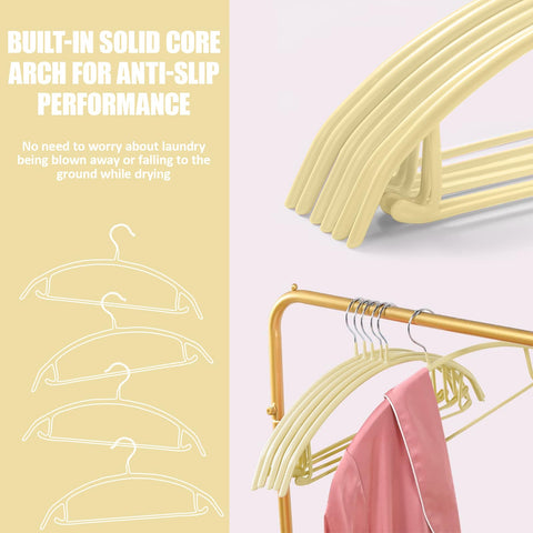 10 Pack Sweater Clothes Hanger No Shoulder Bump 42CM Wide Heavy Duty Coat Metal Hangers for Closet Non Slip PVC-Coating for