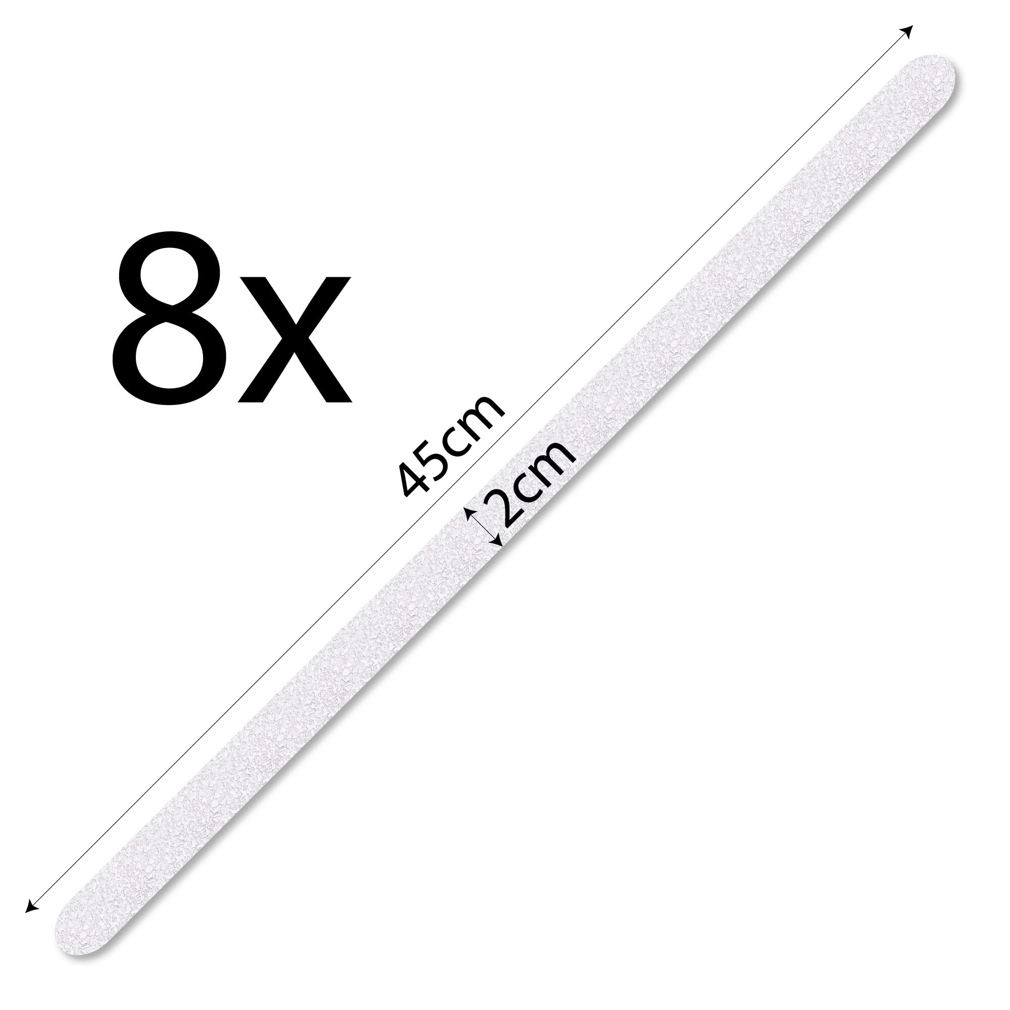 SeKi Non-Slip Strips 45 x 2 cm Transparent for Stairs/Showers/Bathtub - Self-Adhesive Barefoot Friendly Slip Class R9 According to DIN 51130 Non-Slip