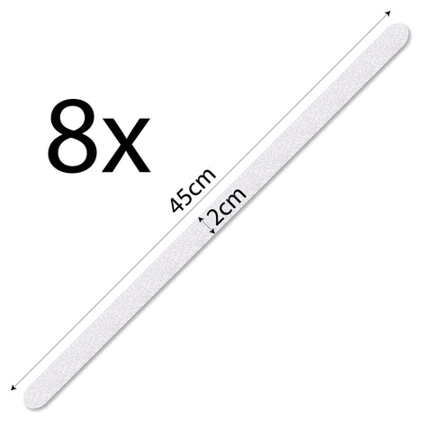 SeKi Non-Slip Strips 45 x 2 cm Transparent for Stairs/Showers/Bathtub - Self-Adhesive Barefoot Friendly Slip Class R9 According to DIN 51130 Non-Slip