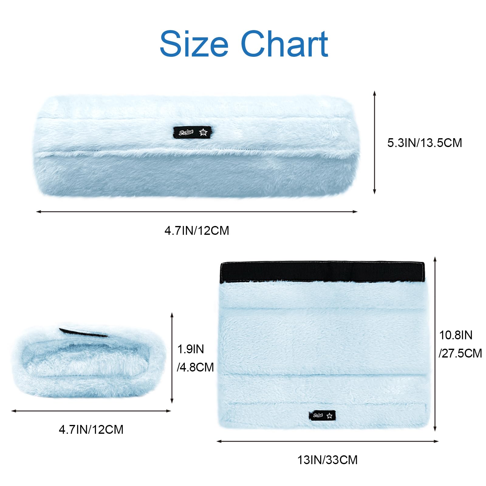 SPRING SEAON Wheelchair Armrest Pads Covers Fuzzy Desk Chair Arm Pads Soft