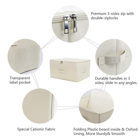 iwill CREATE PRO 45x35x25cm Foldable Storage Boxes with Zip Lid