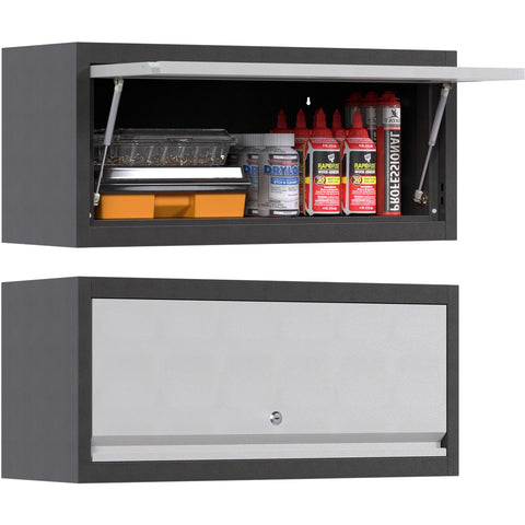 SUPEER Metal Wall Cabinet with Up-flip Door, Size 35cm x 66cm x 30cm
