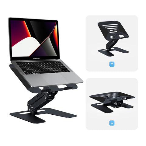 GIISSMO Laptop Stand Height Adjustable Laptop Riser Vented Aluminum Desk Notebook Holder Compatible with 10-17'' MacBook Pro/Air Dell Lenovo Samsung