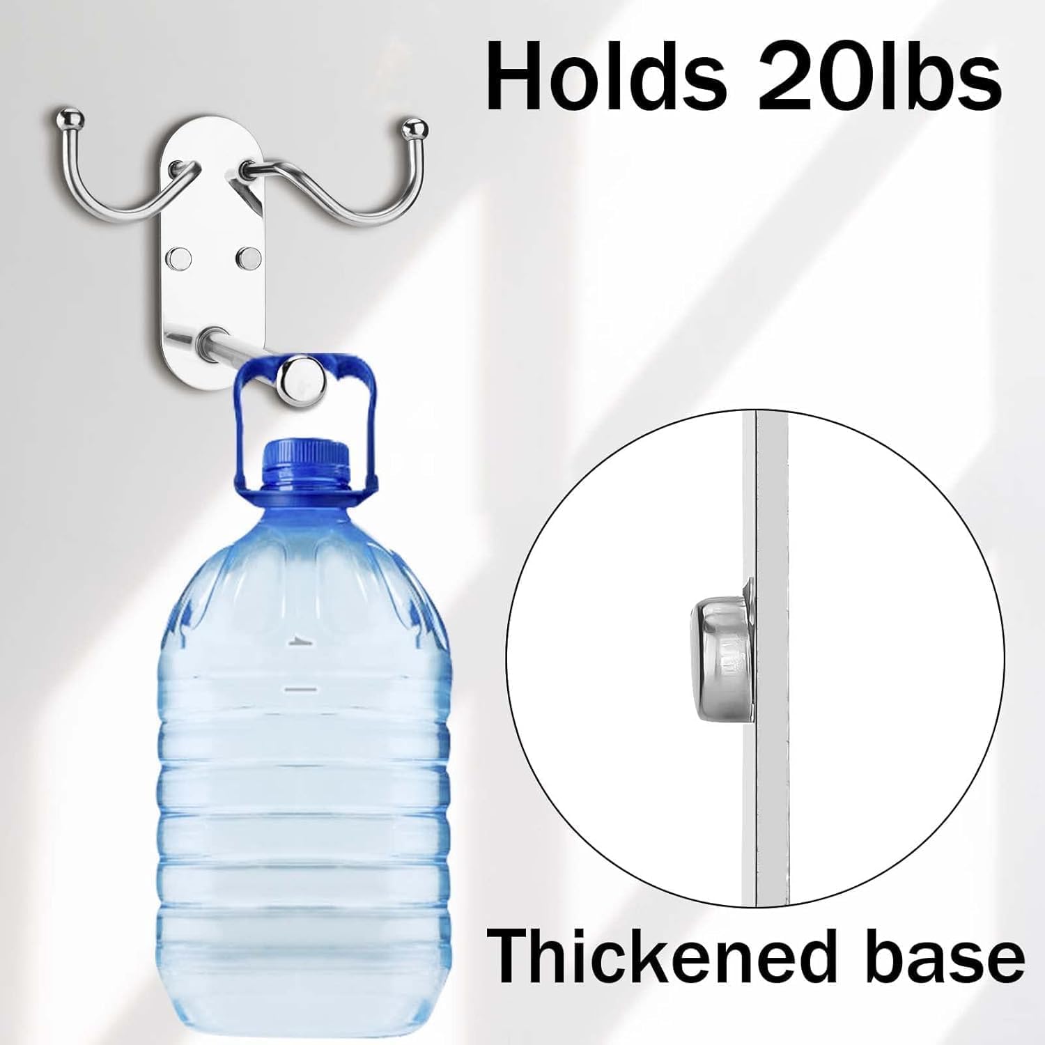 Retractable Clothes Hanger Storage organiser with Two Multi-Purpose coat Hooks,Stainless Steel Clothes Rack Storage Organiser