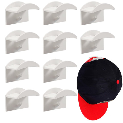10 Pack Adhesive Hat Holder Cap Hook for Wall Mount No Drilling Hat Rack