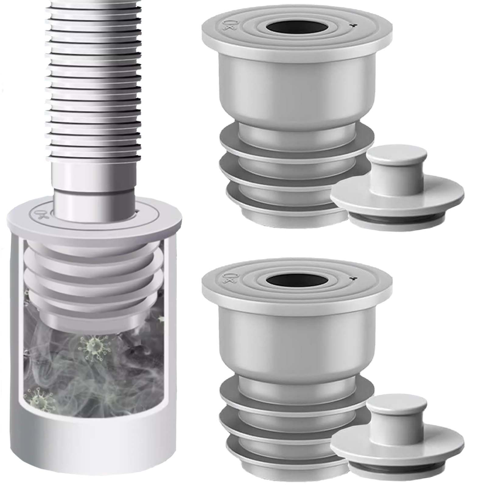 SVOCK 2PCS 35-40mm Silicone Washing Machine Waste Pipe Connector, Drain Pipe Seal Ring, Waste Pipe Seal