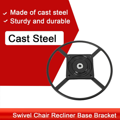 ECUTEE Seat Swivel Plate Chair Recliner Base Bracket Rotating Base Rotate Swivel Chair Base Mechanism Hinge 60cm Diameter for DIY Round Chair or
