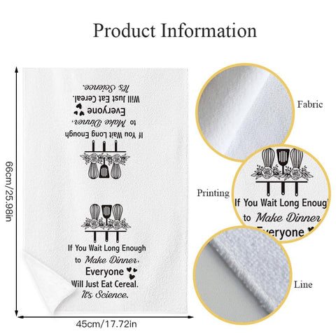 Vspek Kitchen Towels Set of 2, Funny Joked Themed Dishcloth, Hilarious Hand Towels Dish Tea Towels for Cooking Home Bar Decor