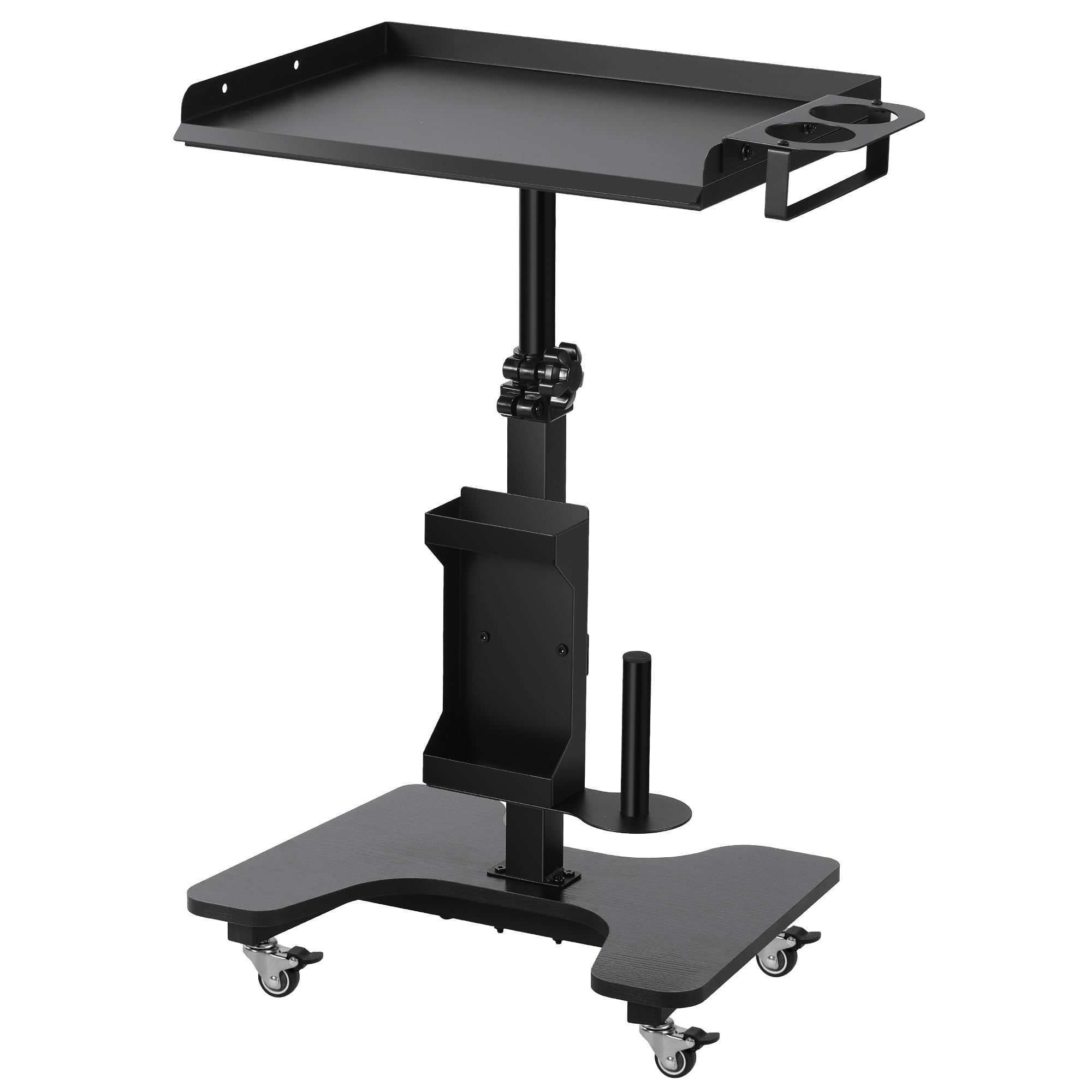 POARMEEY Tattoo Tray on Wheels Tattoo Cart with Rolling Tray Tattoo Table Station Adjustable Height and Multifunctional Storage for Tattoo Artist