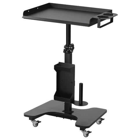 POARMEEY Tattoo Tray on Wheels Tattoo Cart with Rolling Tray Tattoo Table Station Adjustable Height and Multifunctional Storage for Tattoo Artist