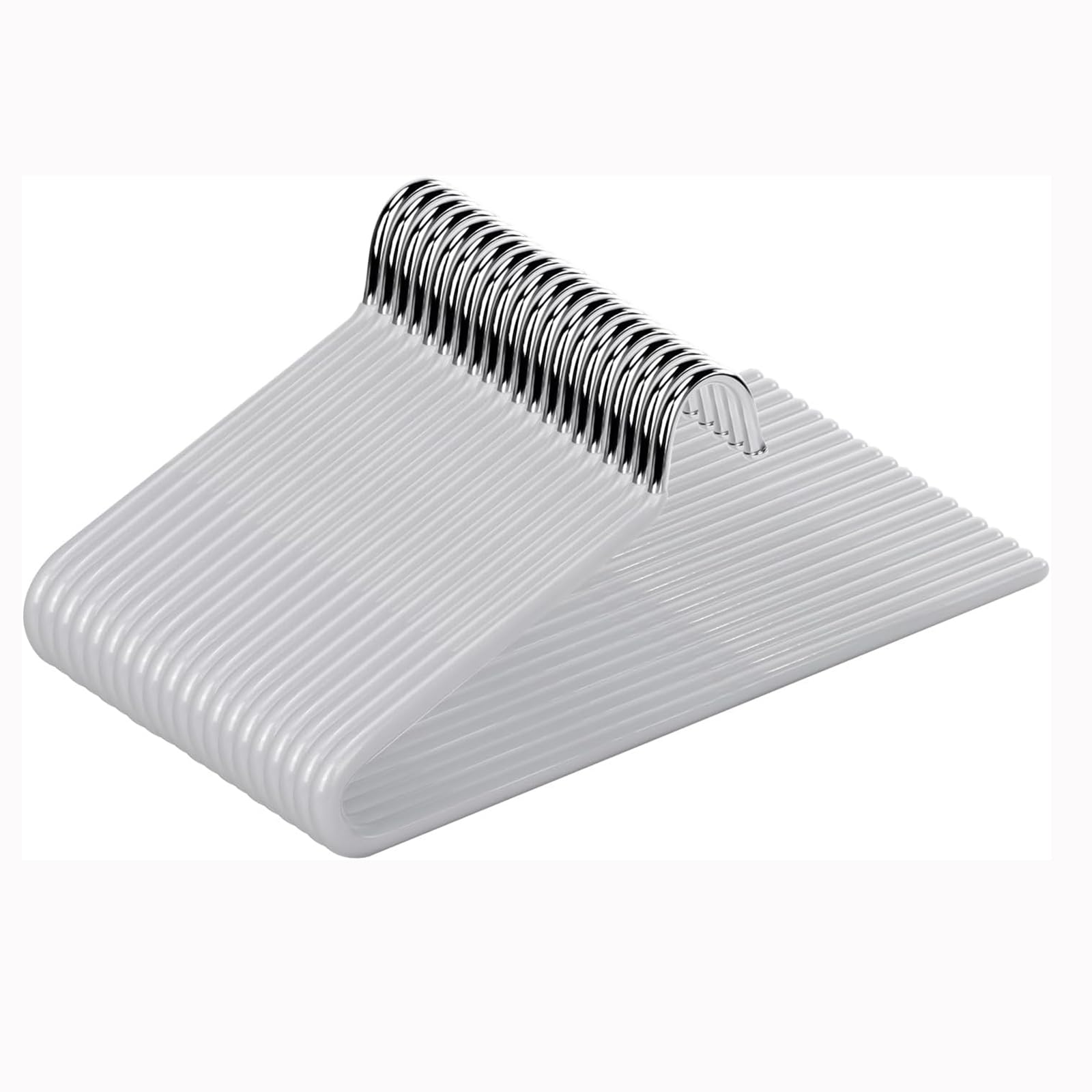 Metal Trouser Hangers, 20 Pack Stainless Steel Non Slip Space Saving 29cm