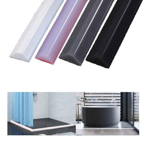 100CM Wet Room Floor Barrier, Shower Water Barrier, Shower Tray Seal, Silicone Water Retaining Strip, Shower Floor Water Barrier