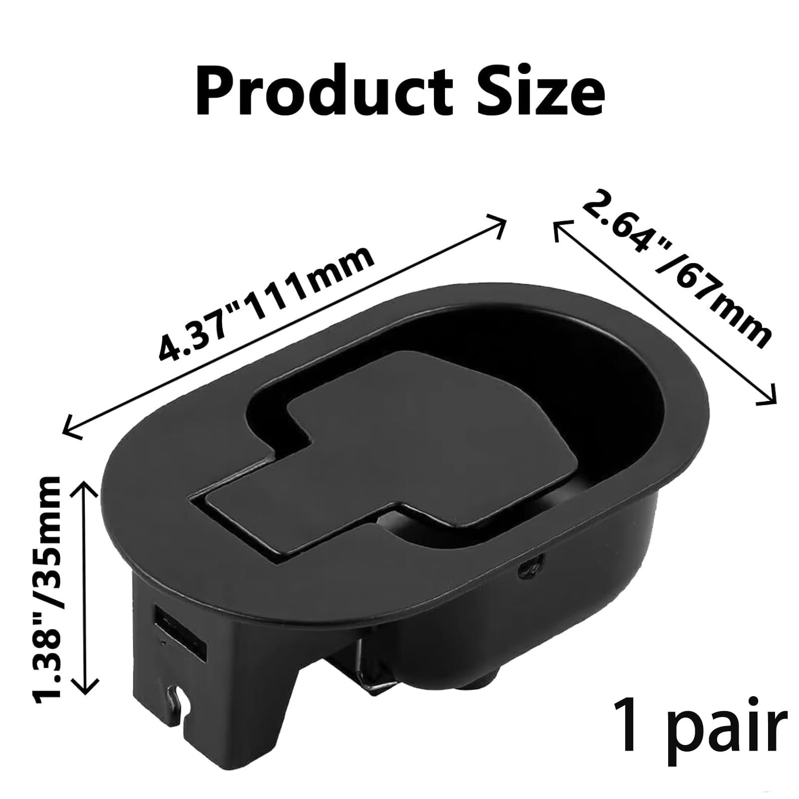 Wjelet Universal Recliner Cable Replacement - 2 Pcs Black Recliner Handle Pull Handle for Sofa Chair, Fits Ashley Major Recliner Brands